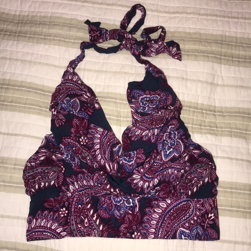 Free People Cowl Neck Crop Top